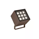 Spotlight IP66 Cube Spot 9 LEDS LED 32.1W RGB-3000K DMX RDM Brown 1512lm