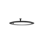 Surface-mounted wall light Circular Inward Recessed Ø600 LED 39W 2700K DALI-2 Black 2225lm