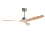 Fan Stem Evo ø1320mm Satin Nickel with Light Wood Blades Light wood