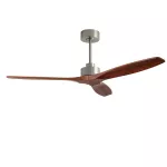 Fan Stem Evo ø1320mm Satin Nickel with Dark Wood Blades Madera Oscura