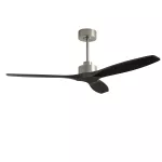 Fan Stem Evo ø1320mm Satin Nickel with Black Blades Black