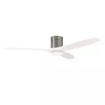 Fan Stem Evo ø1320mm Tube Satin Nickel with White Blades White