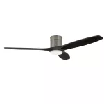 Fan Stem Evo ø1320mm Tube Satin Nickel with Black Blades Black