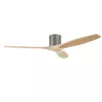 Fan Stem Evo ø1320mm Tube Satin Nickel with Light Wood Blades Light wood