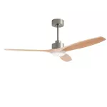 Fan Stem Evo ø1220mm Satin Nickel with Light Wood Blades Light wood LED 2875 SW 3000-4000-5000K ON-OFF