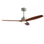 Fan Stem Evo ø1220mm Satin Nickel with Dark Wood Blades Madera Oscura LED 2875 SW 3000-4000-5000K ON-OFF