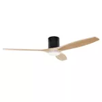Fan Stem Evo ø1220mm Tube Black with Light Wood Blades Light wood LED 2875 SW 3000-4000-5000K ON-OFF
