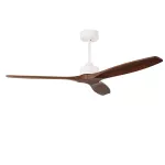 Fan Stem Evo ø1220mm White with Dark Wood Blades Madera Oscura LED