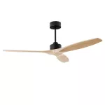 Fan Stem Evo ø1220mm Black with Light Wood Blades Light wood LED