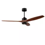 Fan Stem Evo ø1320mm Play Black with Dark Wood Blades