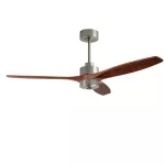 Fan Stem Evo ø1320mm Play Satin Nickel with Dark Wood Blades