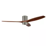 Fan Stem Evo ø1320mm Tube Play Satin Nickel with Dark Wood Blades