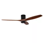 Fan Stem Evo ø1220mm Tube Play Black with Dark Wood Blades