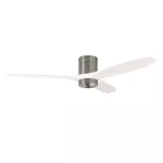 Fan Stem Evo ø1220mm Tube Play Satin Nickel with White Blades