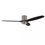 Fan Stem Evo ø1220mm Tube Play Satin Nickel with Black Blades