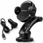Qoltec  Qoltec Ineligentny uchwyt samochodowy z funkcją iR i ładowaniem indukcyjnym Qi 15W | QC 3.0 |USB-C