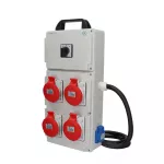 ROZDZIELNICA PRZENOŚNA;0-1(16A);4X5X16A;2X2P+PE;IP54;KABEL+UCHWYT