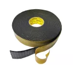 Taśma kauczukowa typu Premium, jednostronnie przylepna wzmacniana siatką poliestrowa z przekładką, czarna, 3 mm x 50 mm x 15 m, reakcja na ogień B-s1, d0