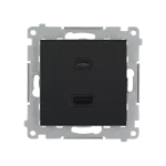 Simon 54 WMDZ-EC2CAx-049 Ładowarka 2xUSB C+A Quick Charge 5/9/12V (moduł), 3.1 A, 5V DC, 230V; czarny Koniec produkcji zamiennik: DEC2CAQ.01/49