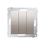 Simon 54 WMDL-031xxx-044 Łącznik potrójny (moduł) 10AX, 250V~, szybkozłącza; złoty mat