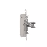 Simon 54 WMDA-P92xx1-011AB Pokrywa gniazd teleinformatycznych IP44 na Keystone podwójna z polem opisowym, kl. transp.; antybakteryjny biały *Wymagana uszczelka IP44 do ramki