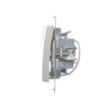 Simon 54 WMDL-0311xx-043 Łącznik potrójny z podświetleniem LED (moduł) 10AX, 250V~, szybkozłącza; srebrny mat
