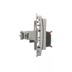 Simon Basic WMUG-01000x-4011 Gniazdo głośnikowe 1-krotne z polem opisowym (moduł). Przekrój przew. dla wejścia i wyjścia 2,5 mm2. Mocowanie na łapki i wkręty; srebrny mat