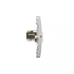 Simon Basic WMUT-0320x2-4011 Gniazdo telefoniczne RJ11 podwójne (moduł). Montaż gniazda na wkręty do puszki; srebrny mat
