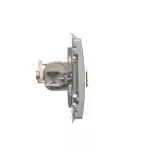 Simon Basic WMUK-0630xx-4011 Gniazdo komputerowe RJ45, kategoria 6, pojedyncze ekranowane z przesłoną przeciwkurzową (moduł). Montaż na łapki lub wkręty; srebrny mat