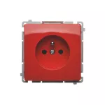 Simon Basic WMUW-00110x-A021 Gniazdo wtyczkowe z uziemieniem (moduł) 16A, 250V~, zaciski śrubowe; czerwone
