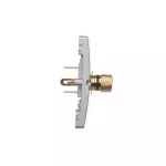 Simon Basic WMUG-010002-4011 Gniazdo głośnikowe pojedyncze -1 kolumna głośnikowa (moduł). Przekrój przew. dla wyjścia 6 mm2. Mocowanie na wkręty do puszki; srebrny mat