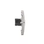 Simon Basic WMUM-0500F2-4011 Gniazdo komputerowe RJ45 kat.5e + telefoniczne RJ11 (moduł). Montaż gniazda na wkręty do puszki; srebrny mat