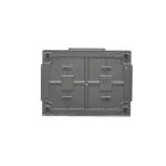 Simon 54 WMEW-32211x-048 Gniazdo podwójne Schuko natynkowe bryzgoszczelne IP44 z przesłonami wersja skandynawska 16A, 250V~, zaciski śrubowe; antracyt