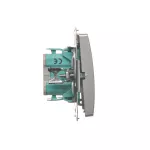 Simon Basic WMUL-020xxx-4011 Łącznik dwubiegunowy (moduł) 10AX, 250V~, szybkozłącza; srebrny mat