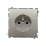Simon Basic WMUW-00110C-H021 Gniazdo wtyczkowe z uziemieniem (moduł) 16A, 250V~, szybkozłącza; satynowy