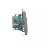 Simon Basic WMUL-011xx1-4011 Łącznik jednobiegunowy (moduł) z sygnalizacją załączenia, 10AX, 250V~, szybkozłącza; srebrny mat