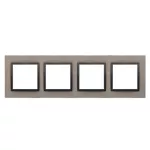 Simon 54 Nature WMDZ-0140xS-098 Ramka 4-krotna Nature-Beton, CZARNY CHARAKTER, IP20/IP44* (*IP44-należy zastosować uszczelkę ramki DUN4)