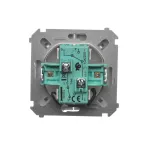 Simon Basic WMUL-0612xx-4011 Łącznik schodowy podwójny z podświetleniem LED (moduł) 10AX, 250V~, zaciski śrubowe; srebrny mat