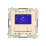 Simon 54 WMDR-17xxx1-041 Termostat programowalny z wyświetlaczem z wew/zewn czujnikiem temperatury, bez sondy (moduł) 16(2) A, 230V~; kremowy