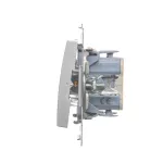 Simon 54 WMDL-010xxx-043 Łącznik jednobiegunowy (moduł) 10AX, 250V~, szybkozłącza; srebrny mat