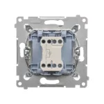 Simon 54 WMDL-011xxx-043 Łącznik jednobiegunowy z podświetleniem LED (moduł) 10AX, 250V~, szybkozłącza; srebrny mat