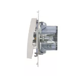 Simon 54 WMDL-011x2x-011 Łącznik jednobiegunowy z podświetleniem LED (moduł) 16AX, 250V~, zaciski śrubowe; biały