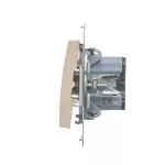 Simon 54 WMDL-011x2x-041 Łącznik jednobiegunowy z podświetleniem LED (moduł) 16AX, 250V~, zaciski śrubowe; kremowy