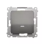 Simon 54 WMDL-011x2x-048 Łącznik jednobiegunowy z podświetleniem LED (moduł) 16AX, 250V~, zaciski śrubowe; antracyt