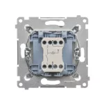 Simon 54 WMDL-011xx1-043 Łącznik jednobiegunowy z sygnalizacją załączenia LED (moduł) 10AX, 250V~, szybkozłącza; srebrny mat