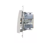 Simon 54 WMDL-551xxx-011 Łącznik świecznikowy z podświetleniem LED i do wersji IP44 (moduł) 10AX, 250V~, szybkozłącza; biały *Posiada wkładkę DU1W