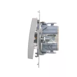 Simon 54 WMDL-061xxx-043 Łącznik schodowy z podświetleniem LED (moduł) 10AX, 250V~, szybkozłącza; srebrny mat