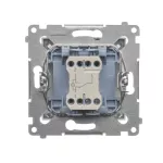 Simon 54 WMDL-061xxx-043 Łącznik schodowy z podświetleniem LED (moduł) 10AX, 250V~, szybkozłącza; srebrny mat