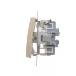 Simon 54 WMDL-0612xx-044 Łącznik schodowy podwójny z podświetleniem (moduł) 10AX, 250V~, zaciski śrubowe; złoty mat