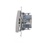 Simon 54 WMDL-071xxx-043 Łącznik krzyżowy z podświetleniem LED (moduł) 10AX, 250V~, szybkozłącza; srebrny mat